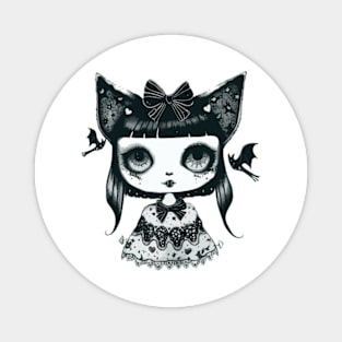 Gothic bat girl Magnet